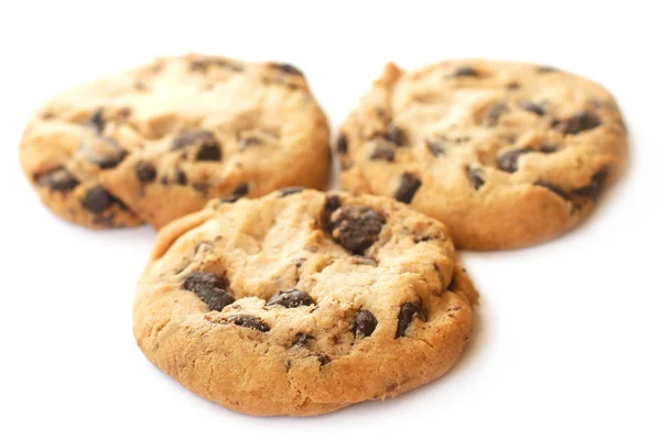 Cookies mit Schokoladenchips Nahaufnahme — Stockfoto