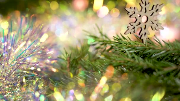 Sfondo natalizio con decorazione festiva — Video Stock