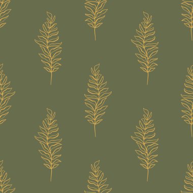 Minik altın yaprak, dikişsiz kumaş tasarımı..