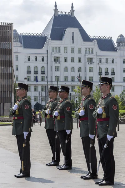 Honor Guard - Parliament Building - Budapest — Stock Photo, Image