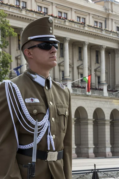 Honor Guard - Parliament Building - Budapest — Stock Photo, Image