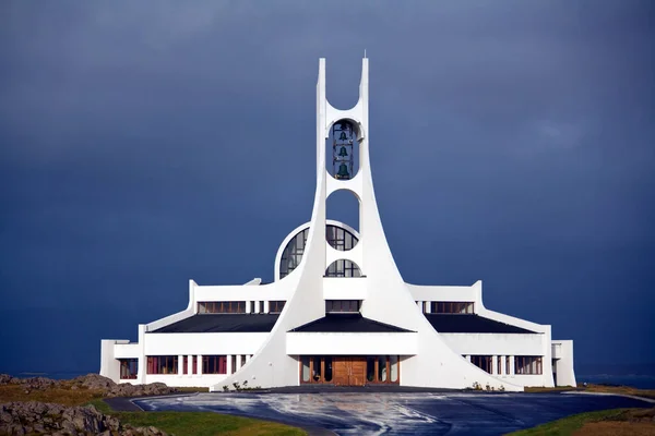 Moderní Církevní Architektura Stykkisholmur Islandu — Stock fotografie