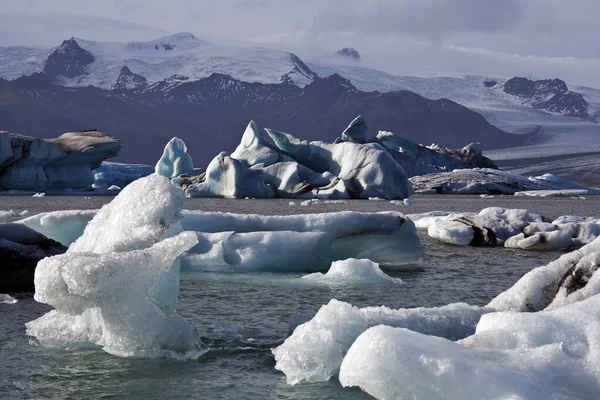 Icebergs Lagoa Glaciar Jokulsarlon Costa Sul Islândia Fotografias De Stock Royalty-Free