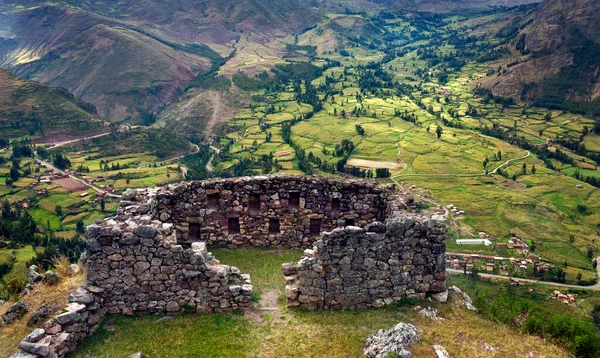 Kleiner Teil Der Inka Ruinen Bei Qantus Raqay Heiligen Tal — Stockfoto