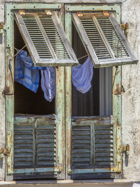 Decadência Urbana Detalhe Arquitetônico Edifício Cidade Nice Sul França — Fotografia de Stock