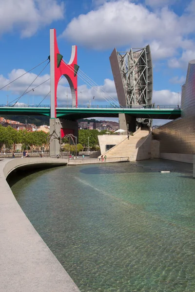 Port Morski Bilbao Prowincji Biscay Północnej Hiszpanii Widok Puente Salve — Zdjęcie stockowe