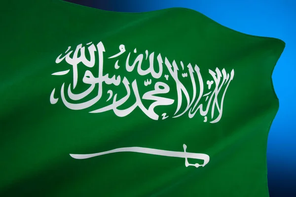 Flag Saudi Arabia Has Been Used Government Saudi Arabia March — Stock Photo, Image