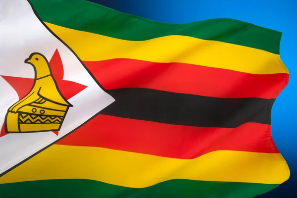 National Flag Republic Zimbabwe Formally Known Southern Rhodesia 1895 1980 — Stock Photo, Image