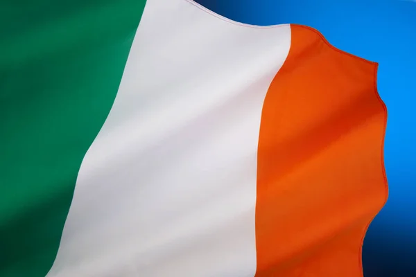 爱尔兰国旗常被称为爱尔兰三色旗的爱尔兰国旗 — 图库照片