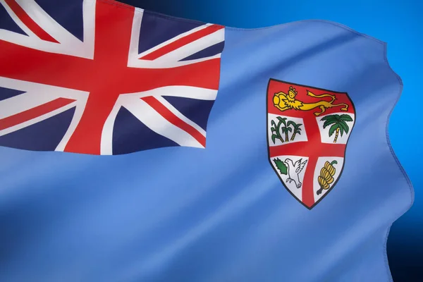 Republiken Fiji Fijis Flagga Antogs Den Oktober 1970 Statsvapnen Har — Stockfoto