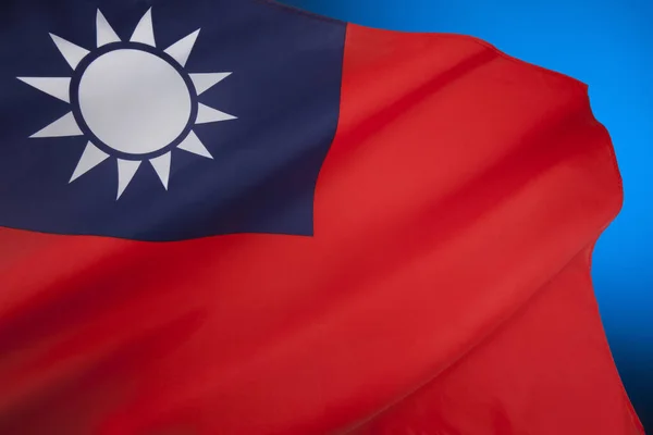 Bandeira República China Taiwan Desde 1949 Bandeira Usada Principalmente Dentro — Fotografia de Stock