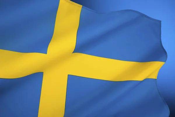 Sveriges Nationella Flagga — Stockfoto