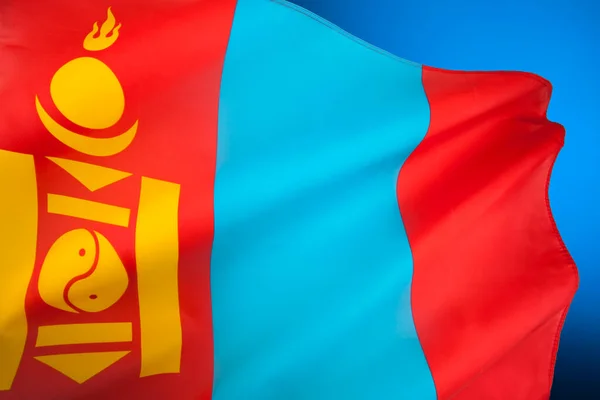 Actual Bandera Estatal Mongolia Fue Adoptada Febrero 1992 Después Transición —  Fotos de Stock