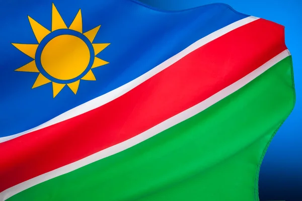 Bandeira Namíbia Foi Adotada Março 1990 Após Independência África Sul — Fotografia de Stock