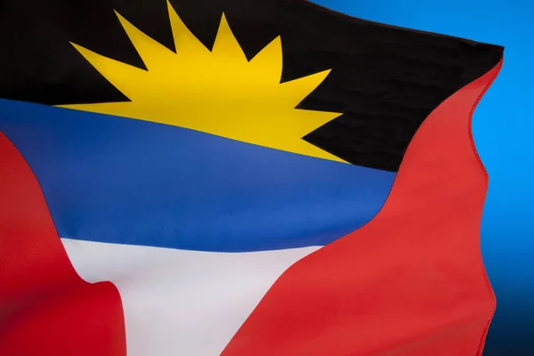 National Flag Antigua Barbuda Adopted Achievement Self Government February 1967 — Stock Photo, Image