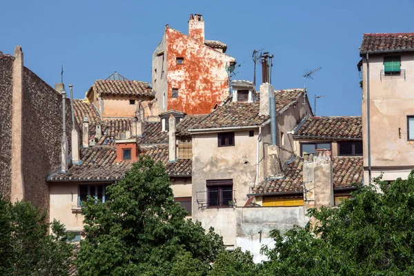 Alte Heruntergekommene Gebäude Und Häuser Cuenca Der Region Mancha Zentralspanien — Stockfoto