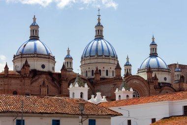 The Cathedral of the Immaculate Conception, commonly referred to as the New Cathedral. Cuenca in Ecuador, South America. Construction work started in 1885 and lasted for almost a century. clipart