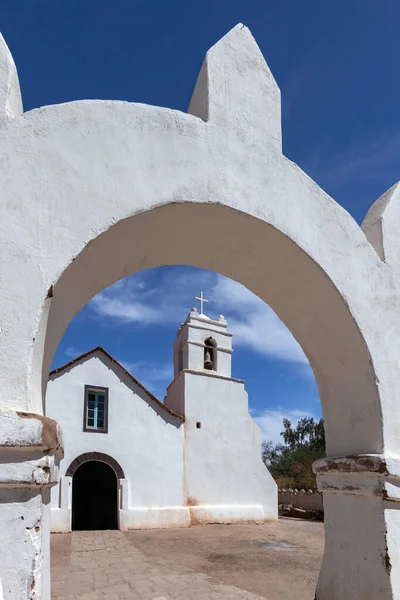 Kirche Der Kleinstadt San Pedro Atacama Der Atacama Wüste Norden — Stockfoto