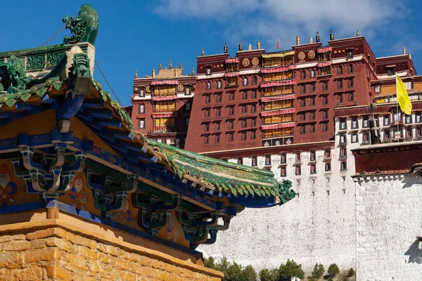 Palacio Potala Una Fortaleza Dzong Ciudad Lhasa Tíbet Fue Palacio —  Fotos de Stock