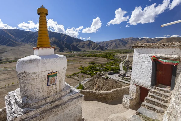 Palais Yungbulakang Yumbu Lakhang Haut Sur Plateau Tibétain Dans Himalaya — Photo