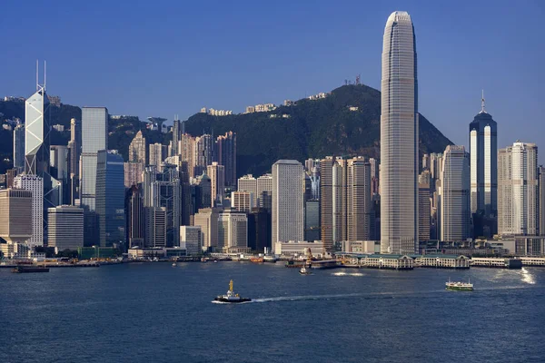 Skyline Hong Kong Visto Kowloon Distretto Centrale Degli Affari Sull — Foto Stock