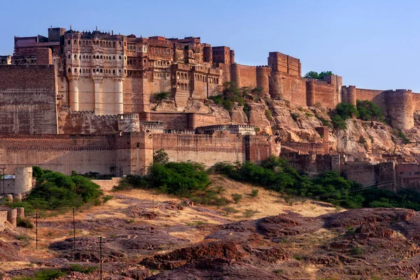 Форт Мехрангарх Джодхпурі Раджастхан Одним Найбільших Фортів Індії Побудований Близько — стокове фото