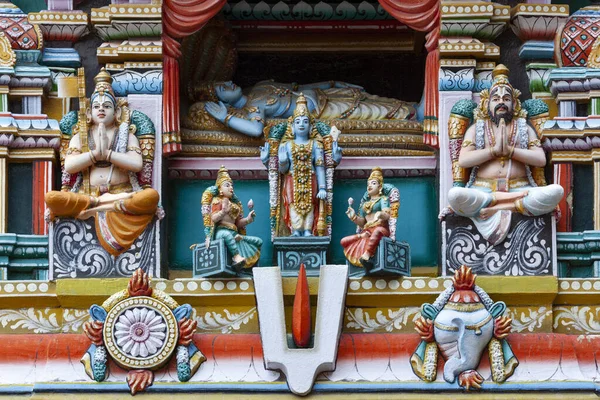 Droga Bok Hinduski Przybytek Srirangam Koło Tiruchirappalli Tamilskim Nadu Obwodzie — Zdjęcie stockowe