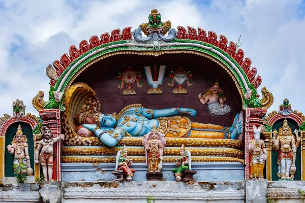 Estrada Lado Santuário Hindu Srirangam Perto Tiruchirappalli Região Tamil Nadu — Fotografia de Stock