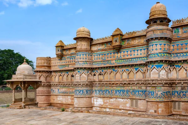 Gwalior Fort City Gwalior State Madhya Pradesh India Stands Isolated — Stok fotoğraf