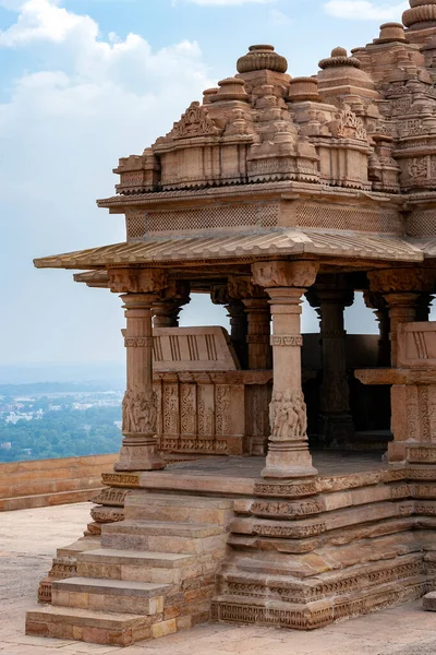 Uno Los Templos Gemelos Sasbahu También Llamado Mandir Sas Bahu — Foto de Stock