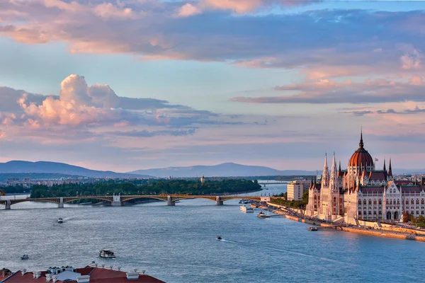 Danube Parlement Hongrois Budapest Hongrie Est Siège Assemblée Nationale Hongrie — Photo