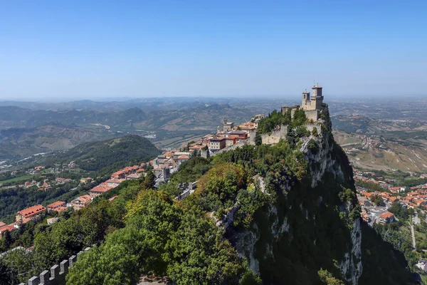 Fortezza Guaita Sul Monte Titano San Marino Repubblica San Marino — Foto Stock