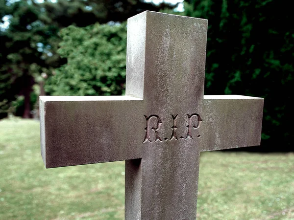 Rip Riposo Pace Una Lapide Cimitero — Foto Stock