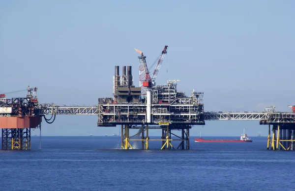 Offshore Drilling Rig Irish Sea West Coast England — Stock Photo, Image