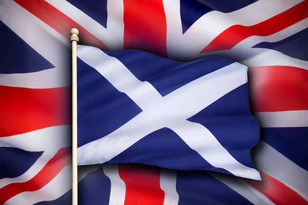 Scottish Independance Σημαία Του Ηνωμένου Βασιλείου Της Μεγάλης Βρετανίας Σημαία — Φωτογραφία Αρχείου