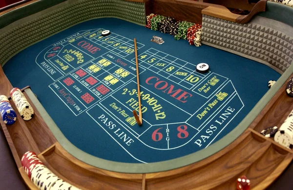 Craps Table Las Vegas Casino Craps Gambling Game Played Two — Stock Photo, Image