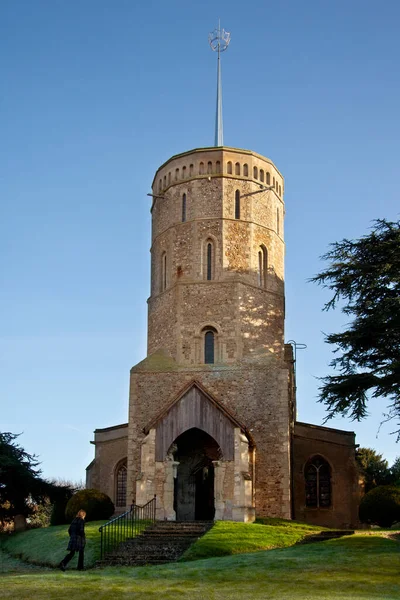 Torre Circolare Della Chiesa Parrocchiale Swaffham Norfolk Inghilterra Sud Orientale — Foto Stock