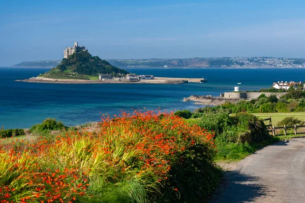 Michael Mount Frente Costa Cornualles Cerca Penzance Cornwall Reino Unido — Foto de Stock