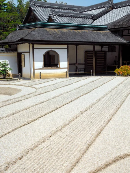 Der Sandgarten Von Ginkaku Dem Tempel Des Silbernen Pavillons Einem — Stockfoto