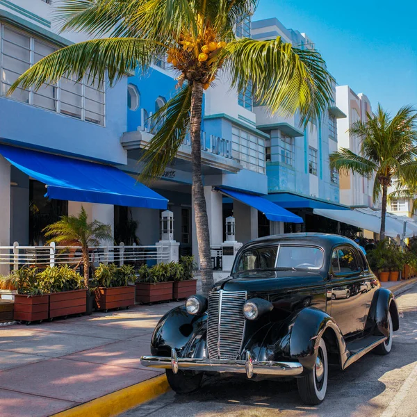 Ocean Drive Miami Beach Art Deco District Beläget South Beach — Stockfoto
