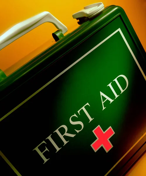 First Aid Box První Pomoc První Okamžitá Pomoc Poskytovaná Osobám — Stock fotografie