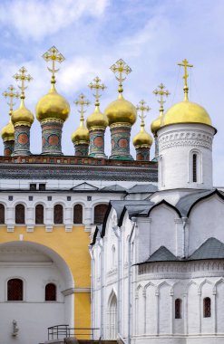 Rusya Federasyonu 'nda Moskova, Kremlin' deki Katedral Meydanı 'nda Bornozun İfadesi Kilisesi.                              