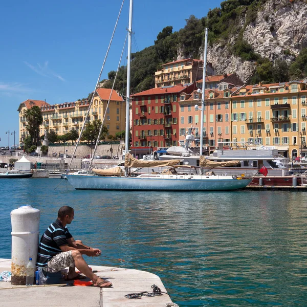 Hafen Von Nizza Der Cote Azur Der Côte Azur Südfrankreich — Stockfoto