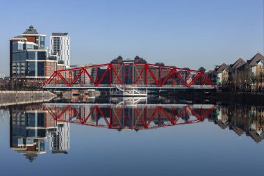 Salford Quays İngiltere 'deki Büyük Manchester' da gelişim.