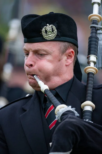 Piper Aux Cowal Gathering Highland Games Près Dunoon Sur Péninsule — Photo