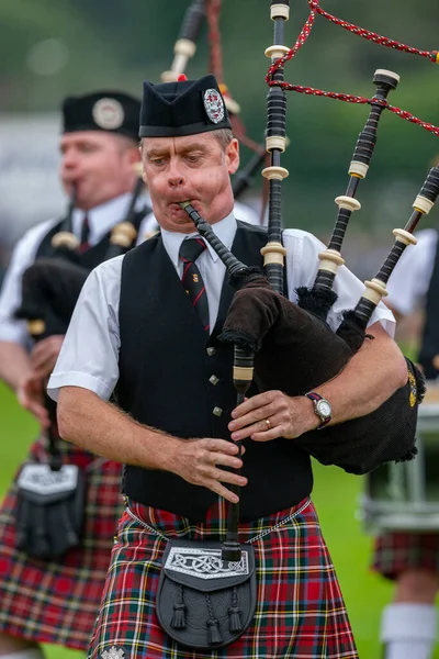 Pipers Cowal Gathering Highland Games Nær Dunoon Cowal Halvøen Skotland - Stock-foto