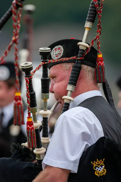 Pipers Aux Cowal Gathering Highland Games Près Dunoon Sur Péninsule — Photo