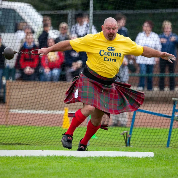 Hammer Throwing Evento Cowal Gathering Tradicional Highland Games Realizada Todos — Fotografia de Stock