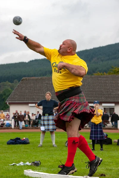 Shot Put Cowal Gathering Traditional Highland Games Held Each Year — Stock Photo, Image