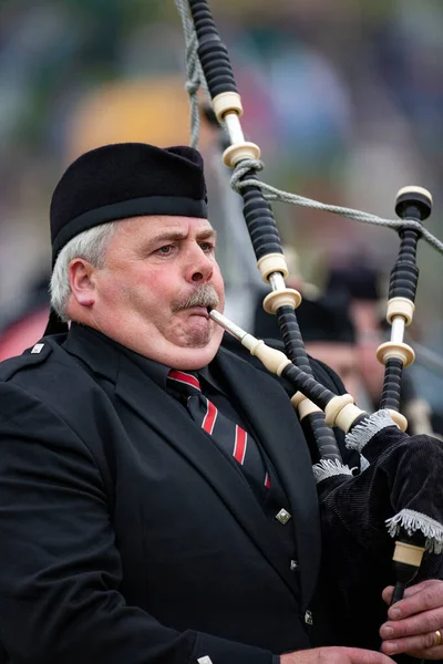 Piper Cowal Shromažďování Highland Games Poblíž Dunoon Cowal Peninsula Scotland — Stock fotografie